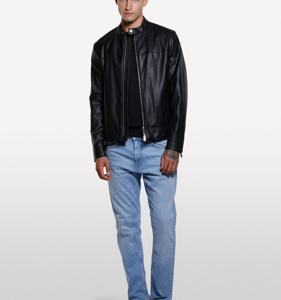 Biker nero slim fit - giacche e giubbotti da uomo - Nero | Sisley image number 1